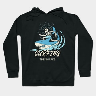 Surfing The Sharks Hoodie